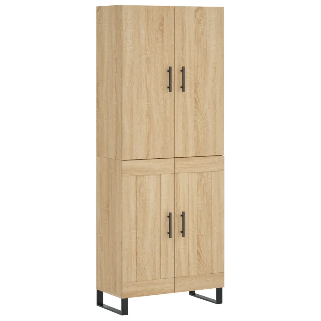 vidaXL Credenza Rovere Sonoma 69,5x34x180 cm in Legno Multistrato