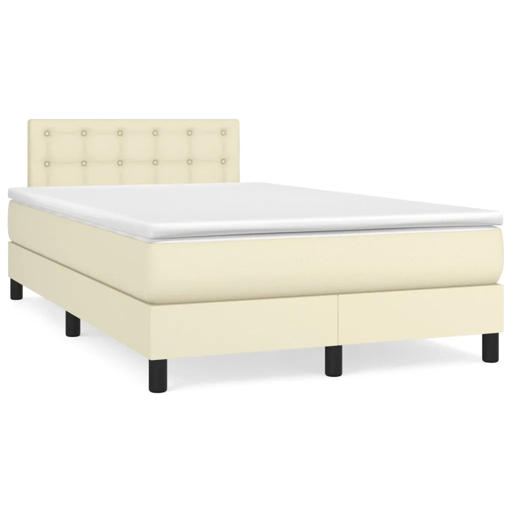 Giroletto a Molle con Materasso Crema 120x200 cm in Similpelle 3141115