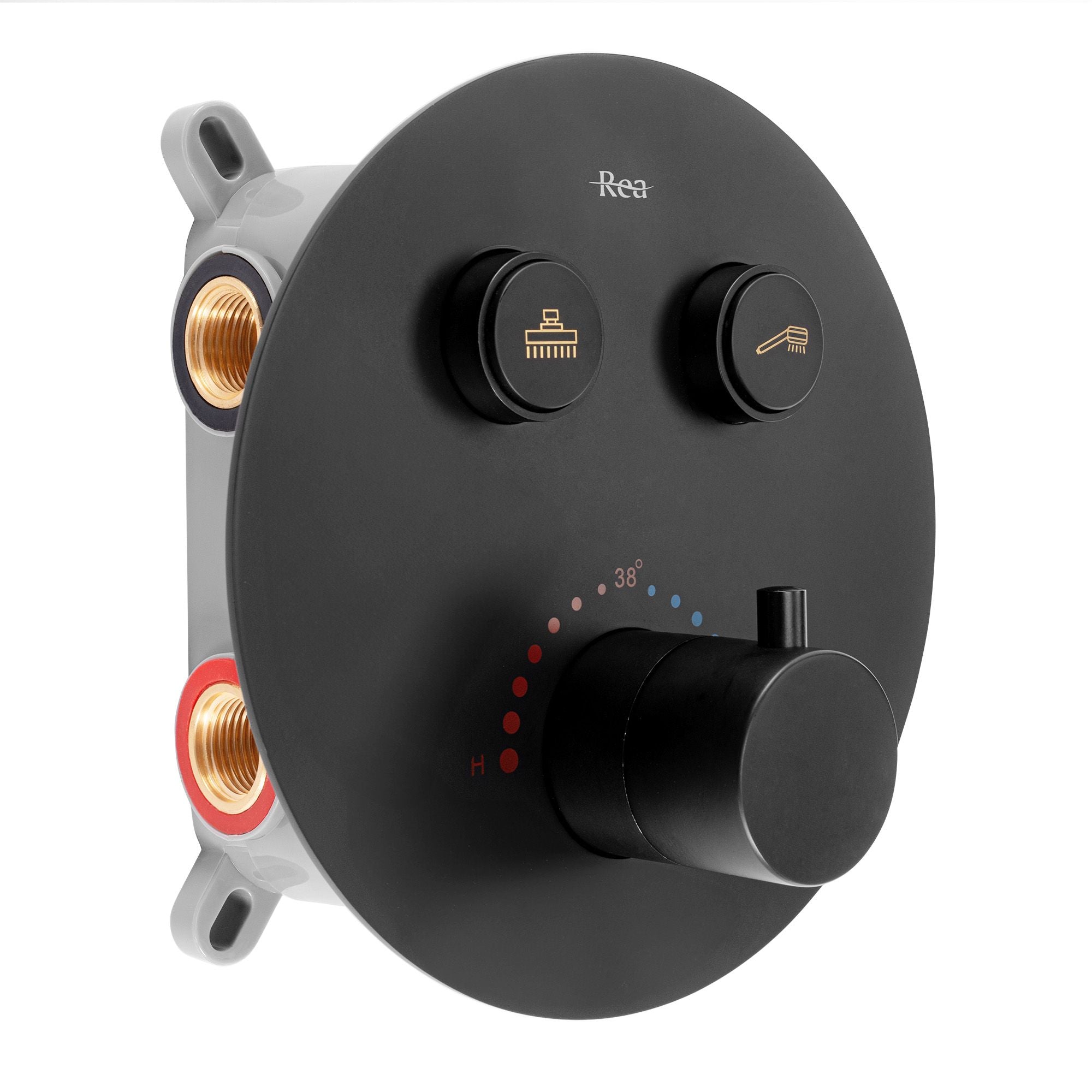 Set Doccia Da Incasso Rea Lungo Black Matt Box