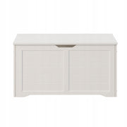 GRANDE CASSA DI LEGNO PER CONSERVARE Coperte BIANCA BAULETTO PER BIANCHERIA DA LETTO