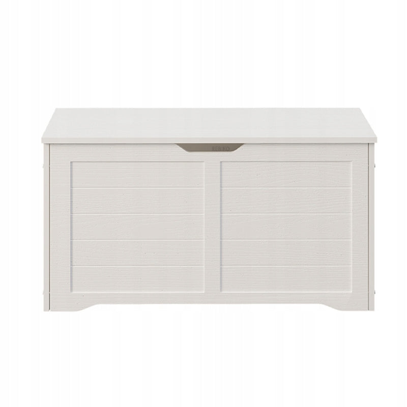 GRANDE CASSA DI LEGNO PER CONSERVARE Coperte BIANCA BAULETTO PER BIANCHERIA DA LETTO