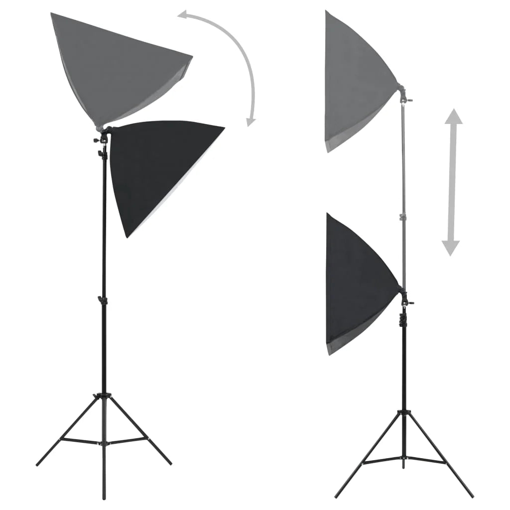 Lampade da studio professionali 2 pezzi 40 x 60 cm acciaio nero 02_0001521