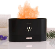 Diffusore di aromi con effetto di fiamma e umidificatore - 180 ml - oli essenziali - umidificatore nero