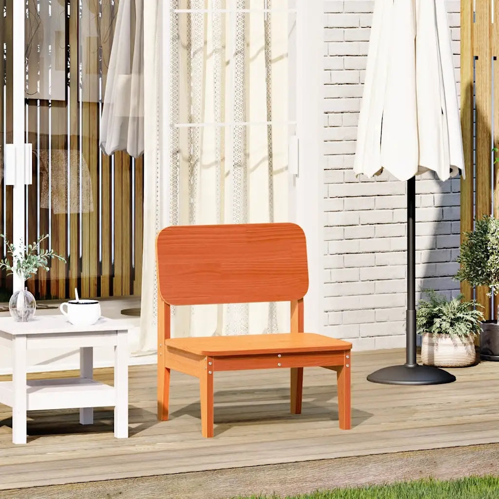 vidaXL Sedia da Giardino Marrone Cera 60x52,5x72cm Legno Massello Pino