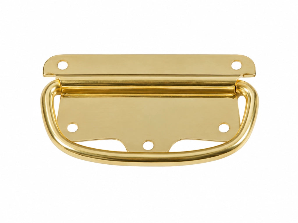 MANIGLIE PER CASSE- - mm.90x50x50h. ottonate - 12 pezzi
