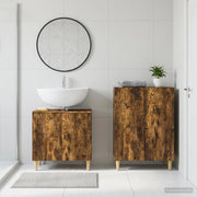 Set di Armadi da Bagno da 2 Pezzi DELFT Rovere Fumo 3417626