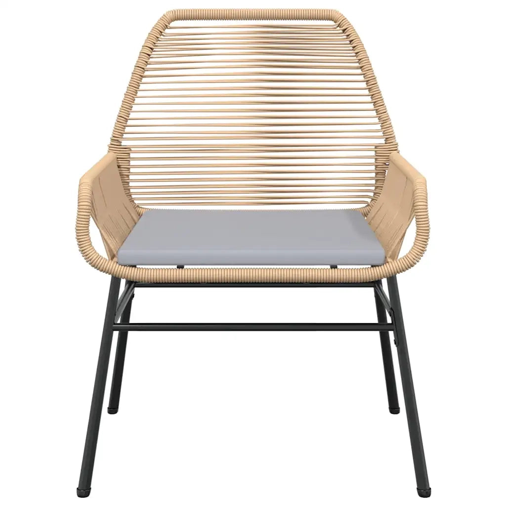 Set da Pranzo da Giardino 9 pz con Cuscini Polyrattan Vetro