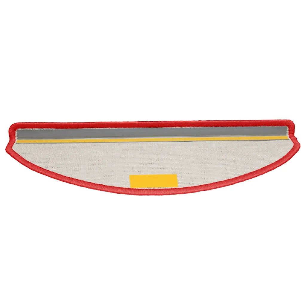 Tappetini per scale 15 pz | Gradini per Scale 65x21x4 cm rossi semicircolari grandi