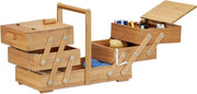 Cassa di appoggio per cucire XXL con molti contenitori - ripiegabile - 30 x 44 x 22 cm Cassa di appoggio per cucito