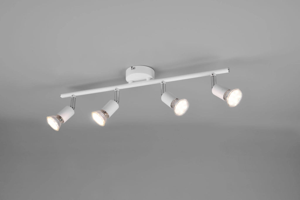 PARIS SENZA LAMPADINA BARRA 4 LUCI BIANCO ATTACCO GU10 L. 50CM