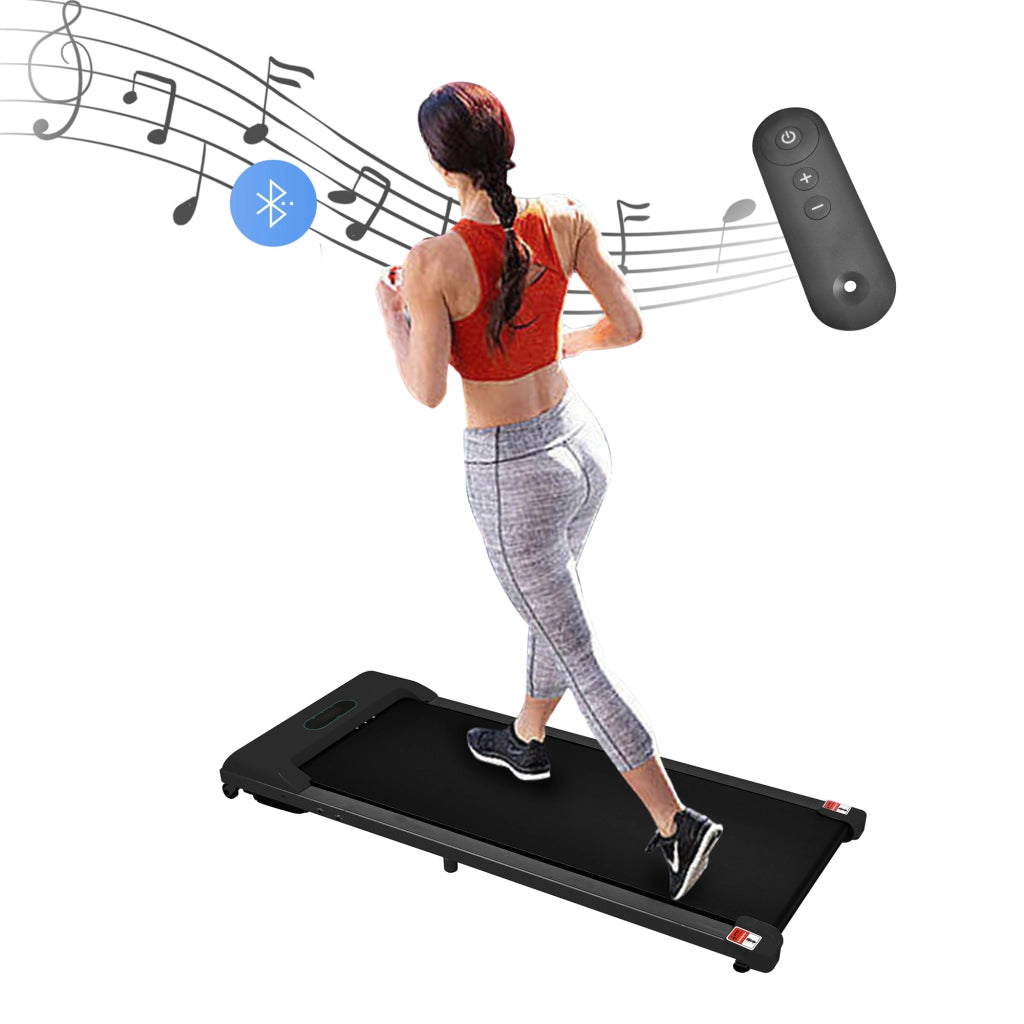 Tapis Roulant 2 in 1 1-6 km/h Nero con Bluetooth, Display LED, Telecomando e Portata 90 kg