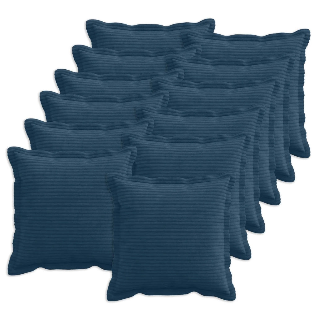 Federa 12 pz HOUTEN Blu navy 45 x 45 cm corduroy 918651