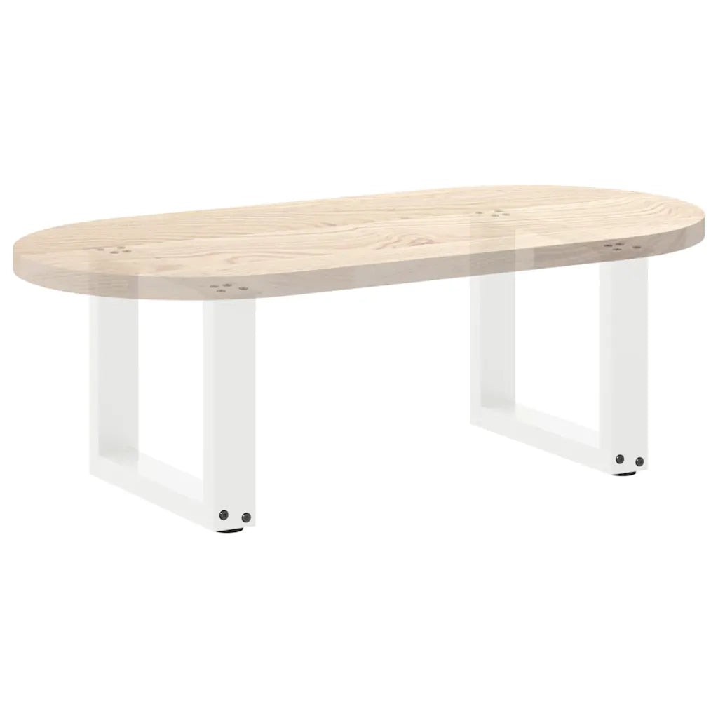 Gambe per Tavolino da Caff¨¨ a Forma di U 2 pz-Set di 2 Gamba per Tavolo Bianche 40x(30-31) cm Acciaio 599342