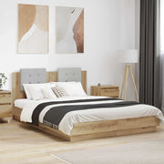 Struttura letto con testata-Giroletto Rovere artigianale 120 x 200 cm