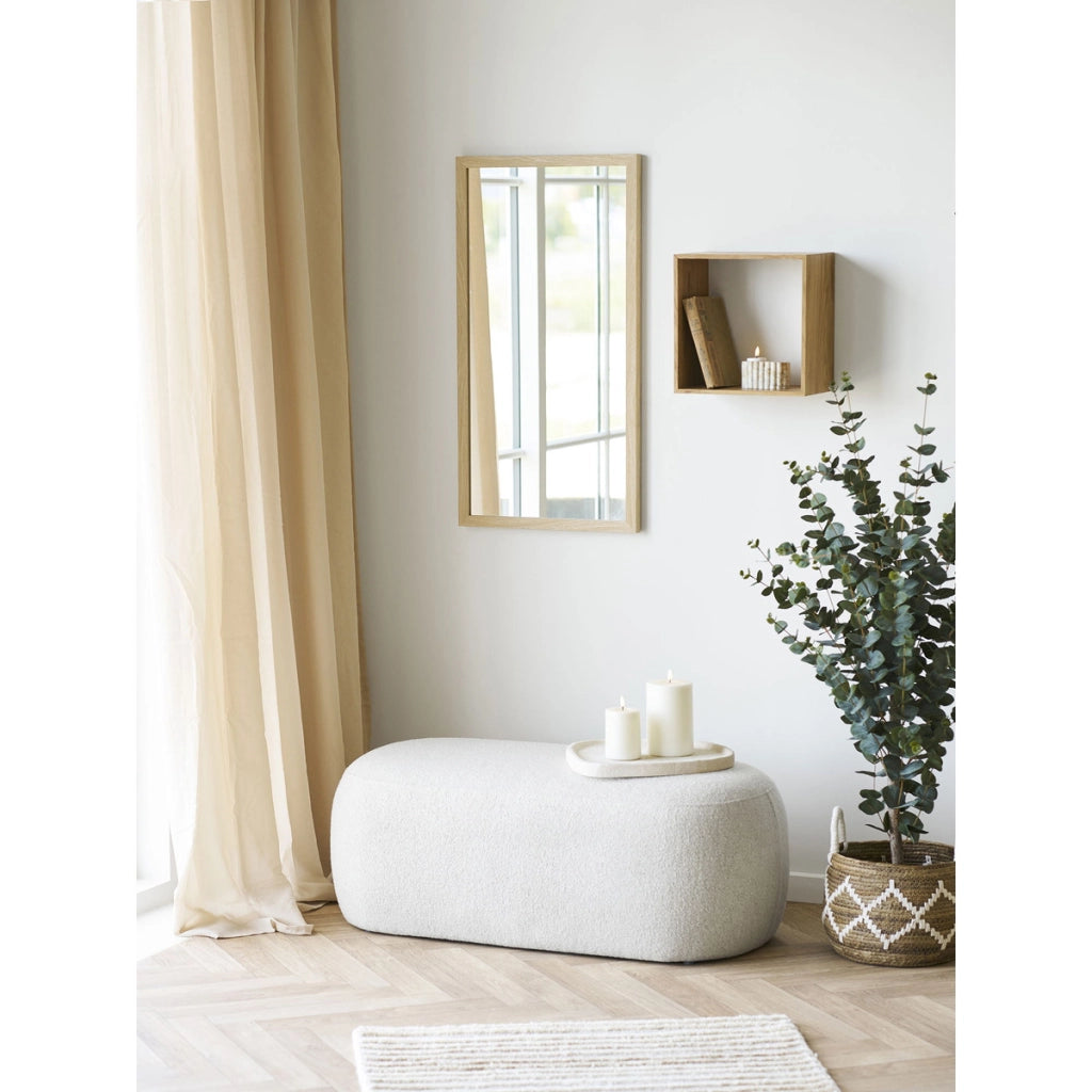 Panca Blossomville, Bianco, Poliestere, 50x100x38 cm