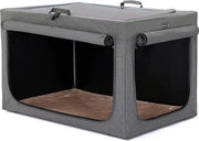 Banchina per cani - Banchina trasportabile morbida per cani: Ideale per piccoli cani, inclusa coperta rimovibile e tasca di stoccaggio, design elegante grigio, dimensioni S: 61cm x 45cm x 43cm.