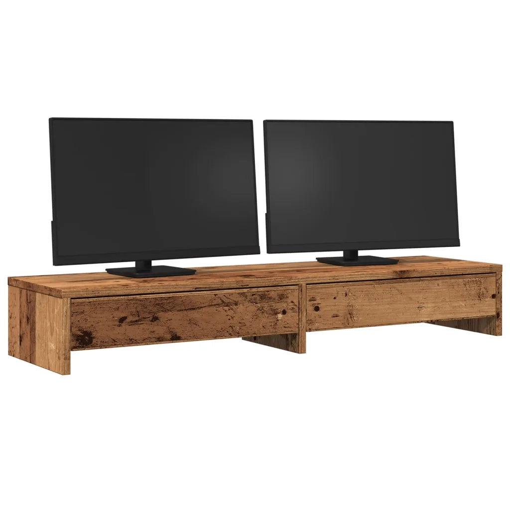 Supporto Monitor con Cassetti Legno 100x27x15 cm in Truciolato 854677
