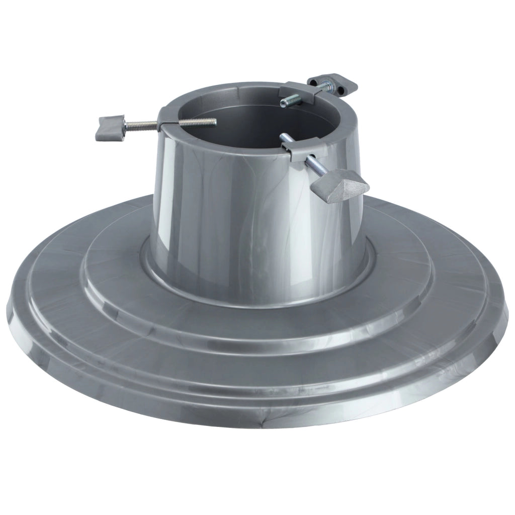 Supporto per albero di Natale KADAX, 2 m, contenitore per acqua argento