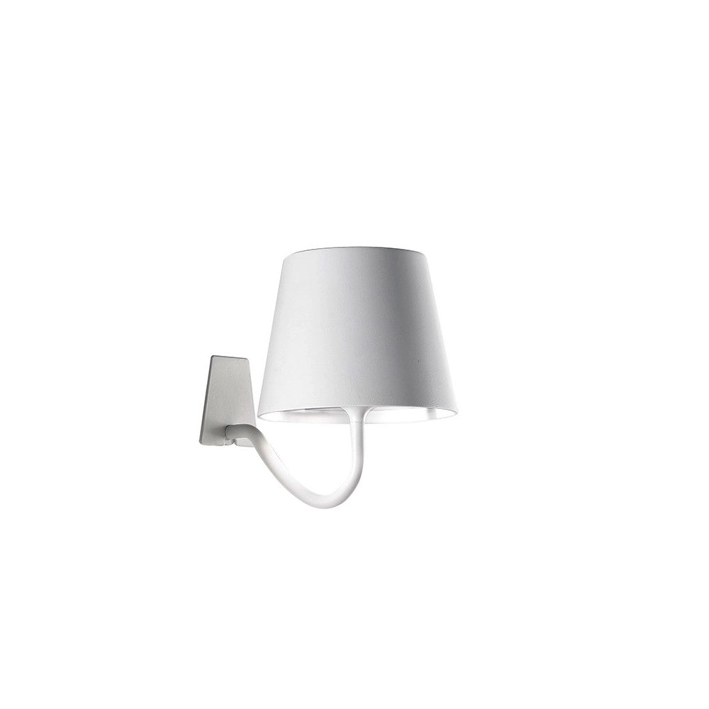 Lampada a led da Parete Poldina Bianca ricaricabile e dimmerabile con batteria fino a 12 ore
