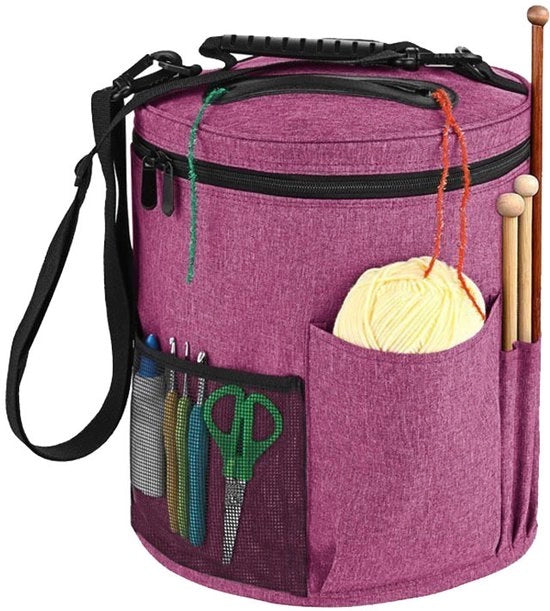 Organizzatore per attrezzi da cucito — Grande, organizzatore multifunzionale per fili e attrezzi da cucito — Dotato di più cassette — Offre spazio per fili, aghi da cucito, accessori e aghi da maglia — 26,5 x 31,5 cm — Design moderno