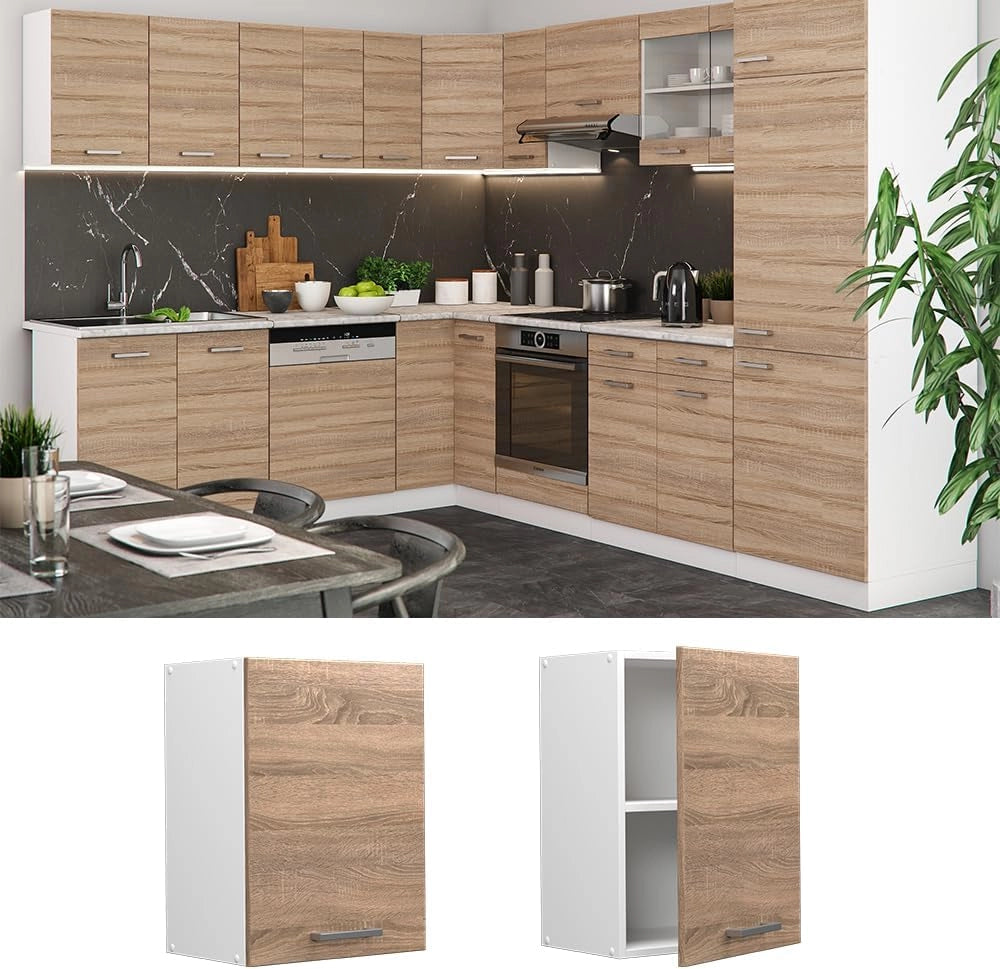 Pensile da cucina R-Line, Sonoma, 45 cm, per la libera combinazione all'interno di sistemi cucina modulari