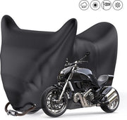 Copri motor, trasmettitori copertura garage invernale impermeabile 190T copertura motocicletta esterna con fori di ventilazione e slot copertura impermeabile per motociclette (245 x 105 x 125 cm)