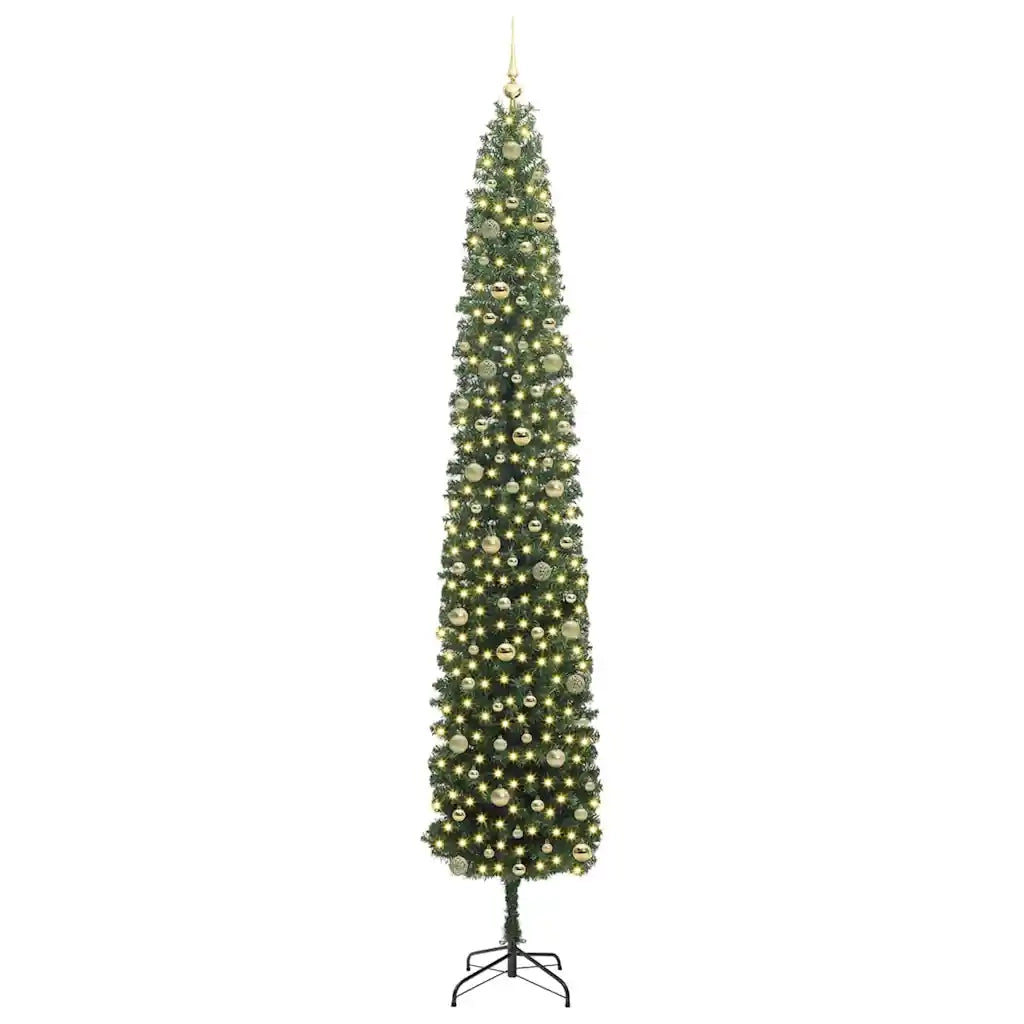 Albero di Natale artificiale con 300 LED Verde 270 cm 3394982