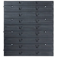 Kit Contenitori di Stoccaggio 96 pz con Pannelli a Parete Blu 146282