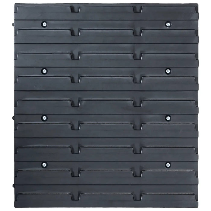 Kit Contenitori di Stoccaggio 96 pz con Pannelli a Parete Blu 146282