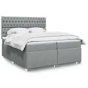 Giroletto a Molle con Materasso Grigio Chiaro 200x200cm Tessuto 3292902