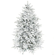 Albero di Natale Innevato Alto 180 cm con Rami Realistici e Base in Metallo Pieghevole