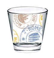 Set 3 Bicchieri Acqua Vino in Vetro Decorati Conic Tour Borgonovo