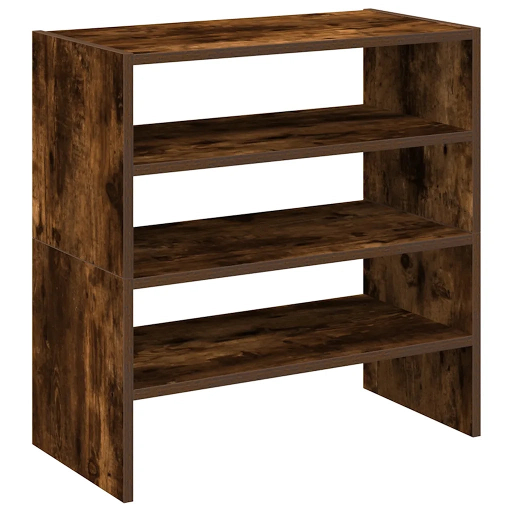 Scarpiere 2 pz Impilabili Rovere Fumo 60x30x30,5 cm 858866