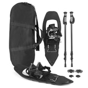 Set di ciaspole 63 x 21 cm con bastoncini da trekking regolabili design leggero in PE nero 20_0018291