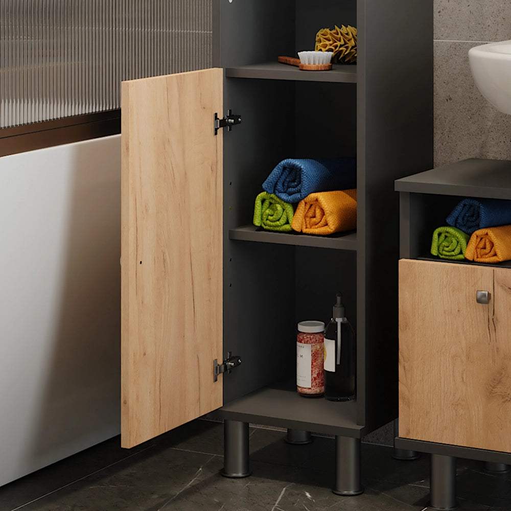 Mobile alto Fynn Antracite/Rovere dorato 30 x 190 cm Vicco
