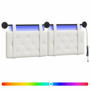 Testiera | Testata sospesa Con luce LED Bianco Similpelle