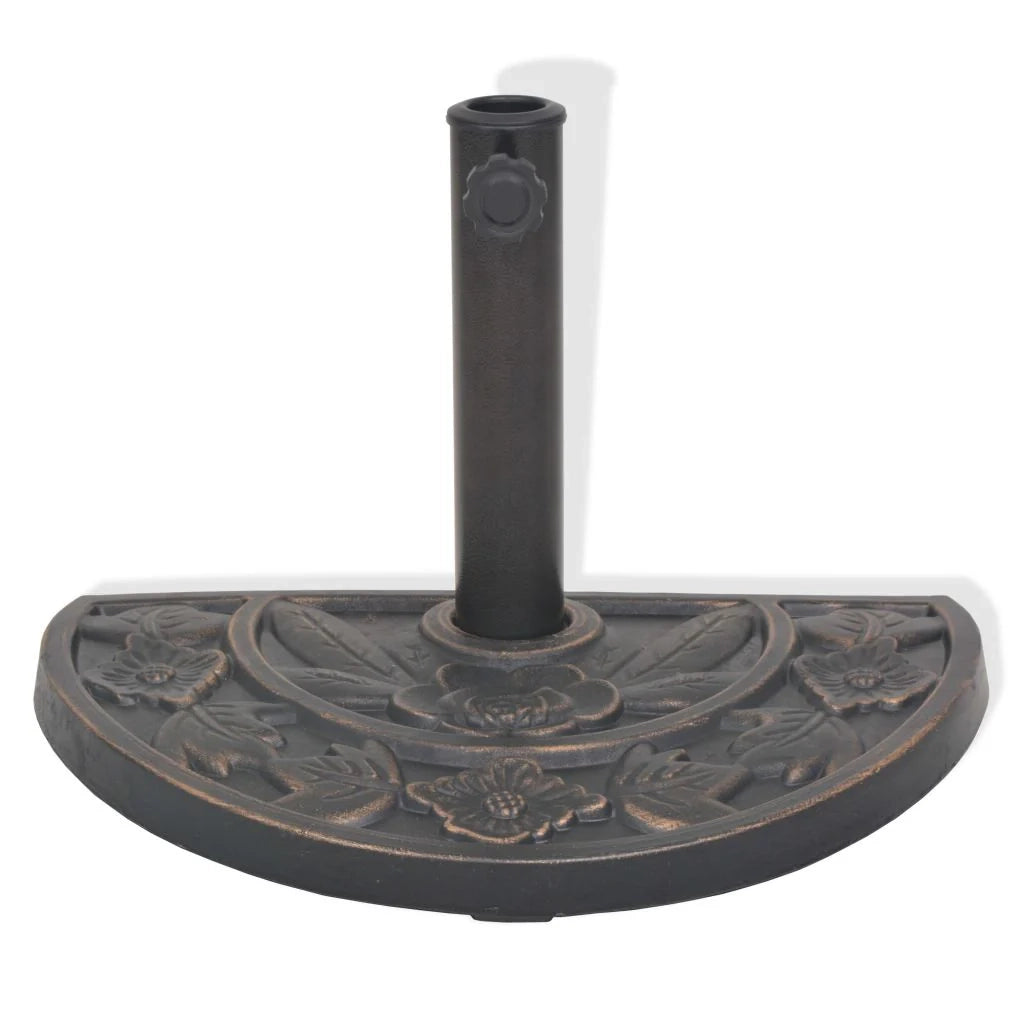 Base per ombrellone in resina semicerchio diametro 38 e 48 mm bronzo 9 kg 2202077