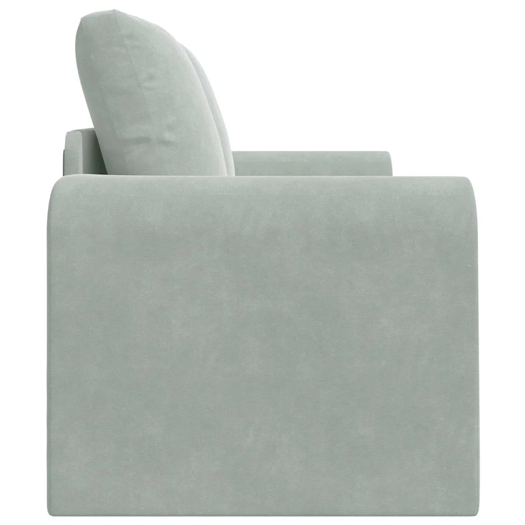 Divano letto-Sofa Letto-Daybed Grigio chiaro 148 x 71 x 83 cm Velluto