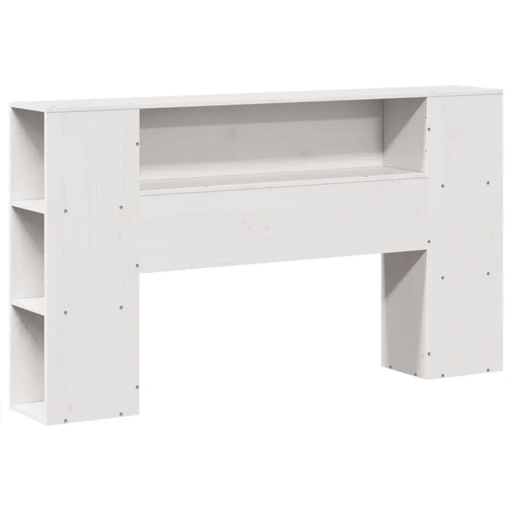 Letto Libreria senza Materasso Bianco 135x190 cm Legno Massello 3323894