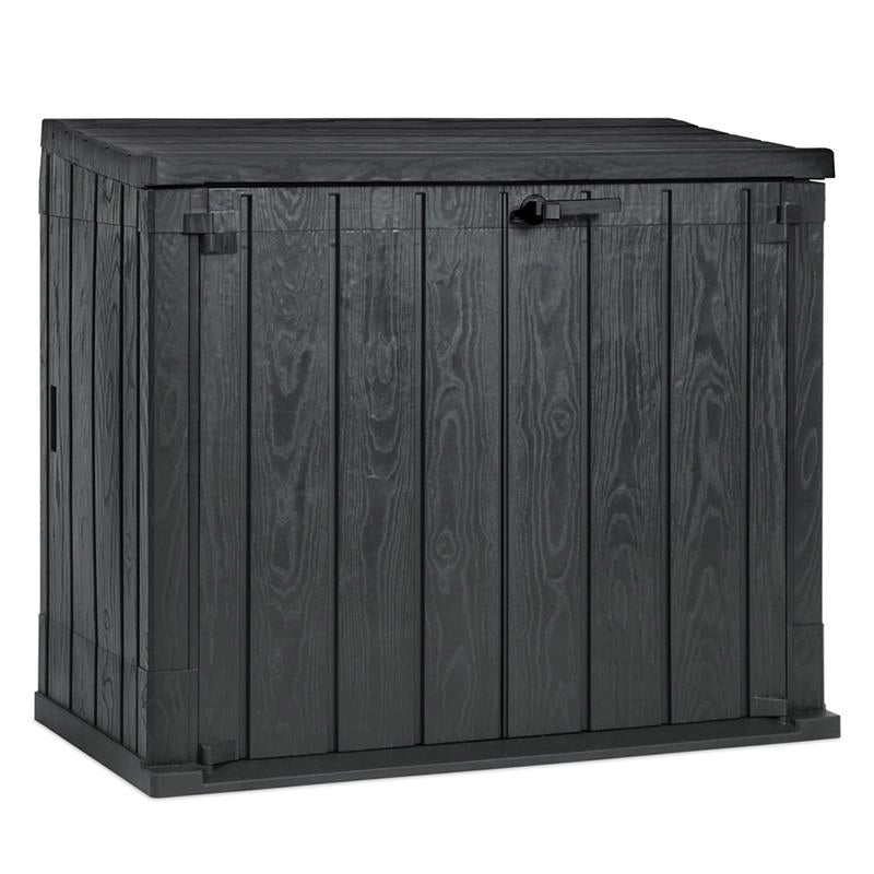 BAULE DA GIARDINO, CONTENITORE DA INTERNO O ESTERNO PORTA-ATREZZI UV RESISTENTE - FOREST GREEN 129,8X74,5X111H CM