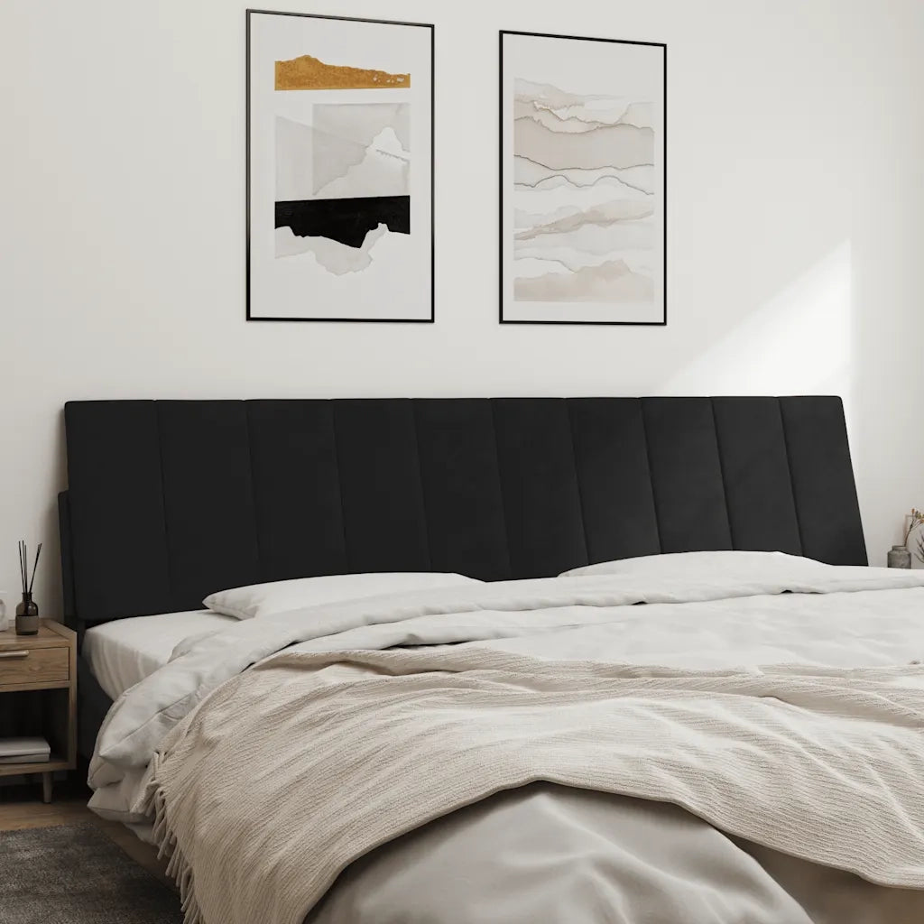 Cuscino Testiera Hanko Nero 200 cm in Velluto CFW2227287