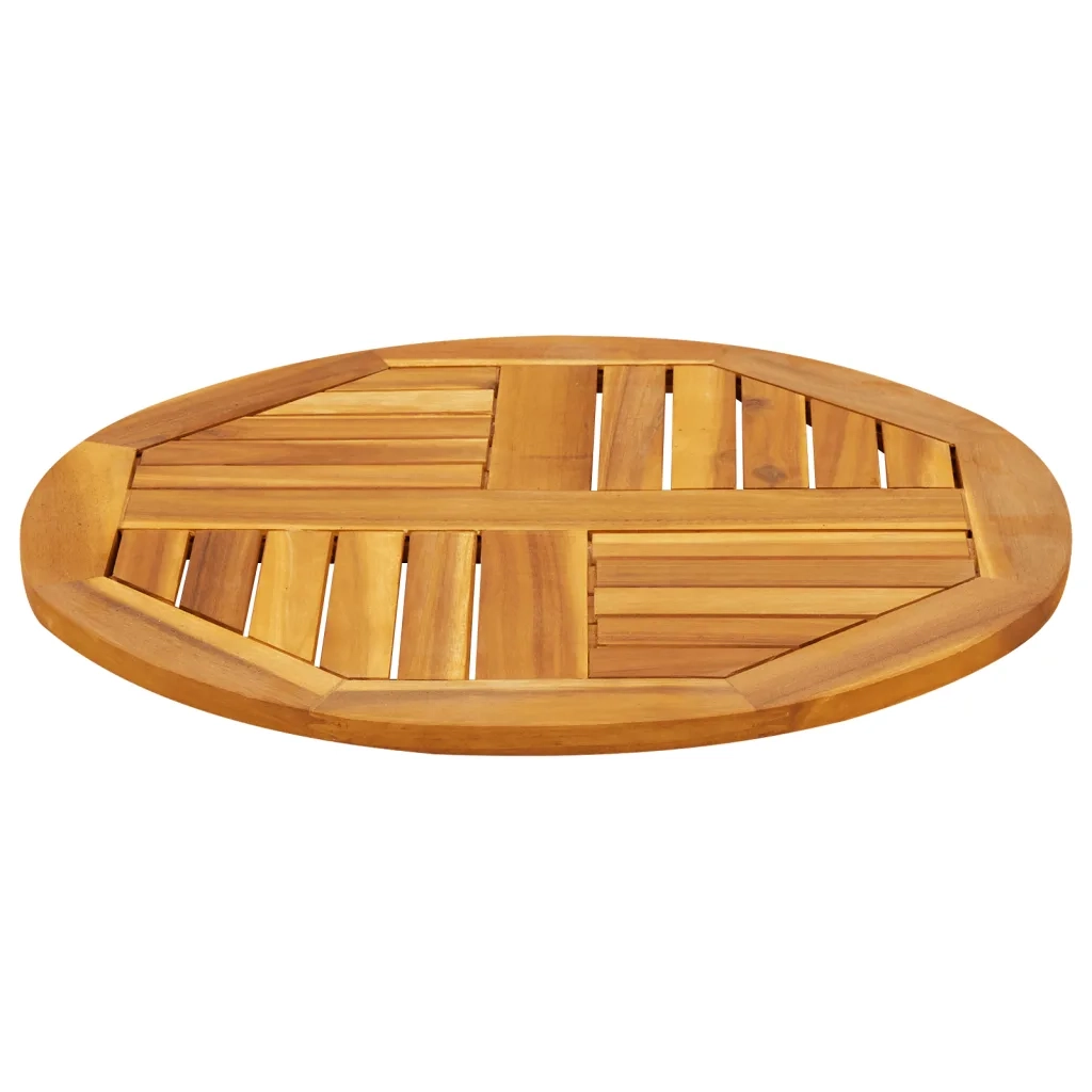 Piano per Tavolo | Superficie Tavolo | Piano Scrivania ?60x2 cm Rotondo in Legno Massello di Acacia