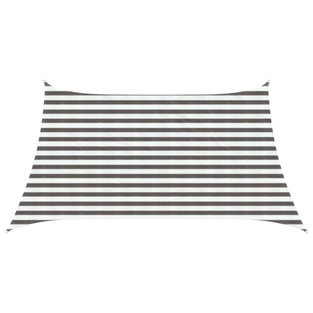 Telo Ombra-Vela Ombreggiante-Parasole a Vela Grigio chiaro e bianco 3 / 4 x 2 m HDPE
