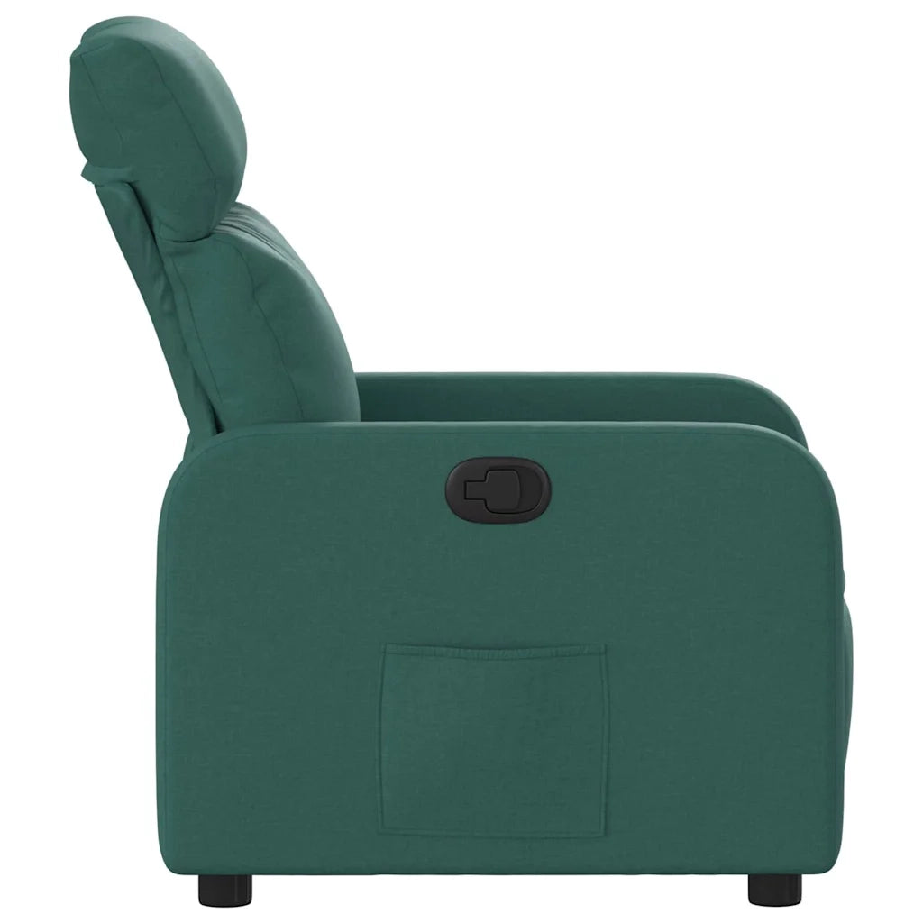 Divano Sedia-Poltrona Reclinabile in Tessuto Verde Scuro 561903