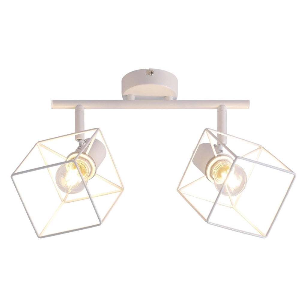 ZMH Faretto da soffitto 2 fiamme orientabile a 350° lampada da soffitto vintage in metallo per soggiorno