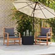 Sedia da esterno-Sedia da patio 2 Pezzo Marrone e grigio scuro 65 x 60 x 76,5 cm