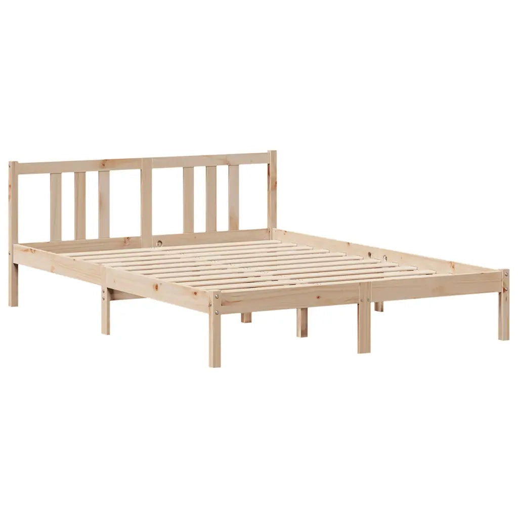 Letto Libreria senza Materasso 135x190 cm in Legno di Pino 3322275