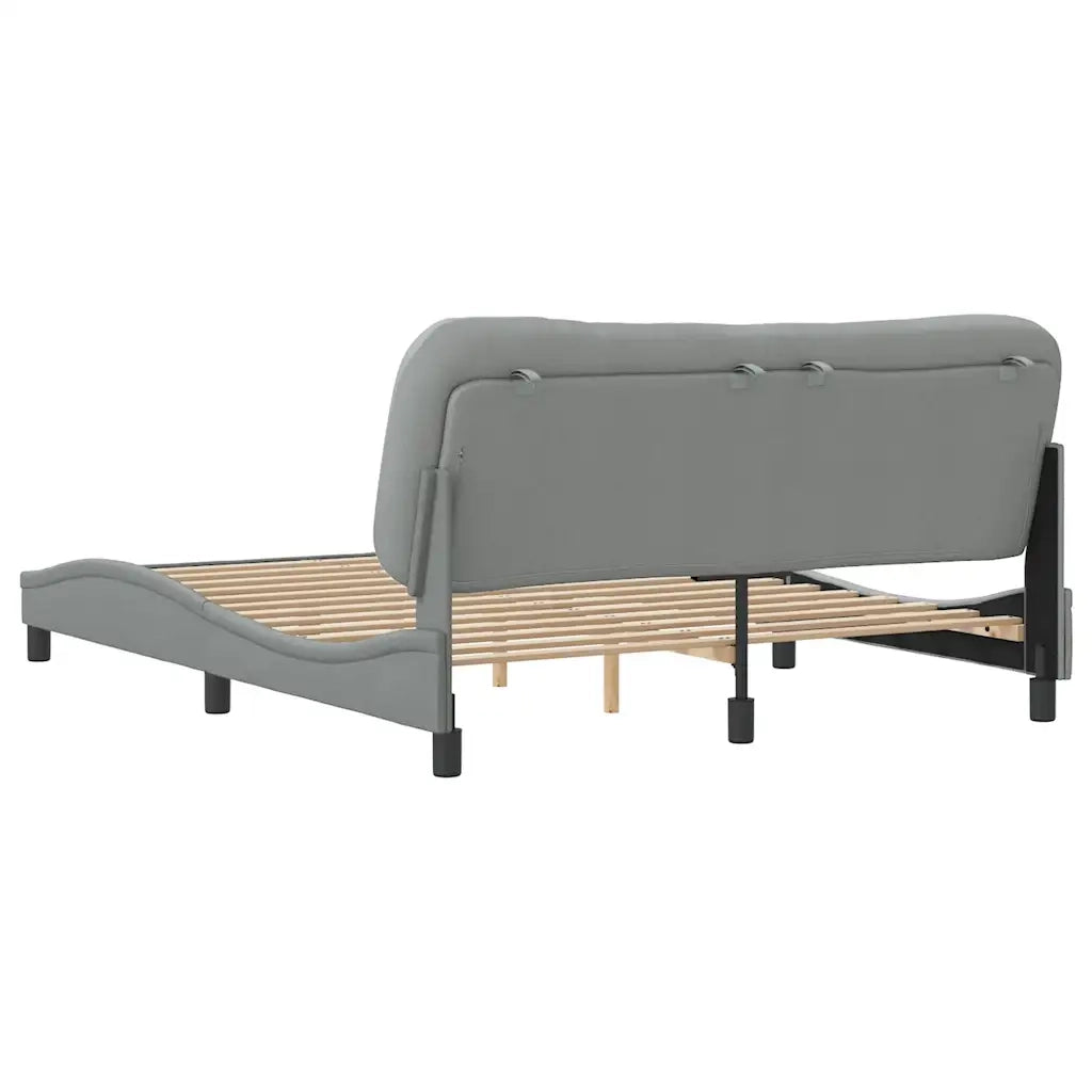 Giroletto senza Materasso Hvar Grigio Chiaro 160x200 cm Tessuto