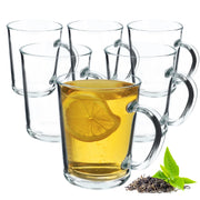Set di 6 bicchieri da tè e caffè invernali KADAX da 410 ml con manici.