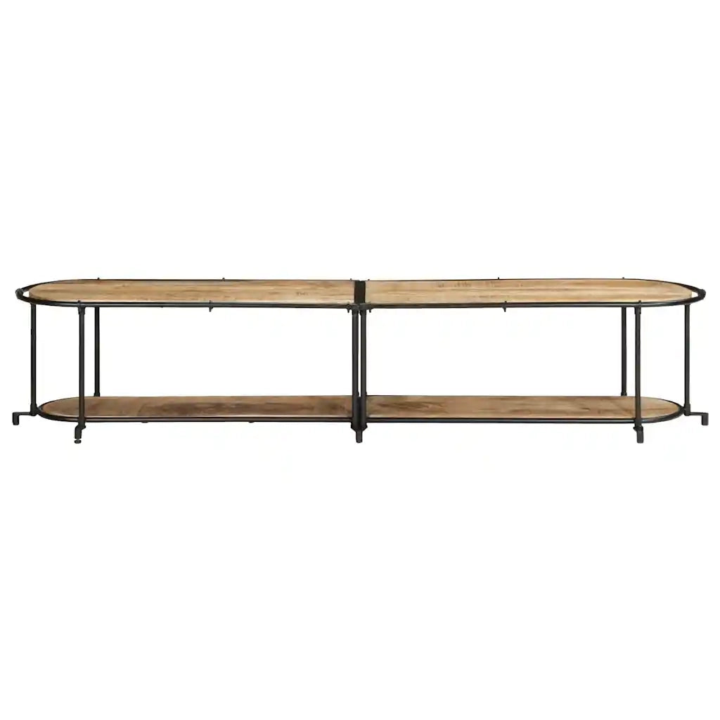 Mobile Porta TV 200x42x40 cm in Massello di Mango Grezzo 4013494